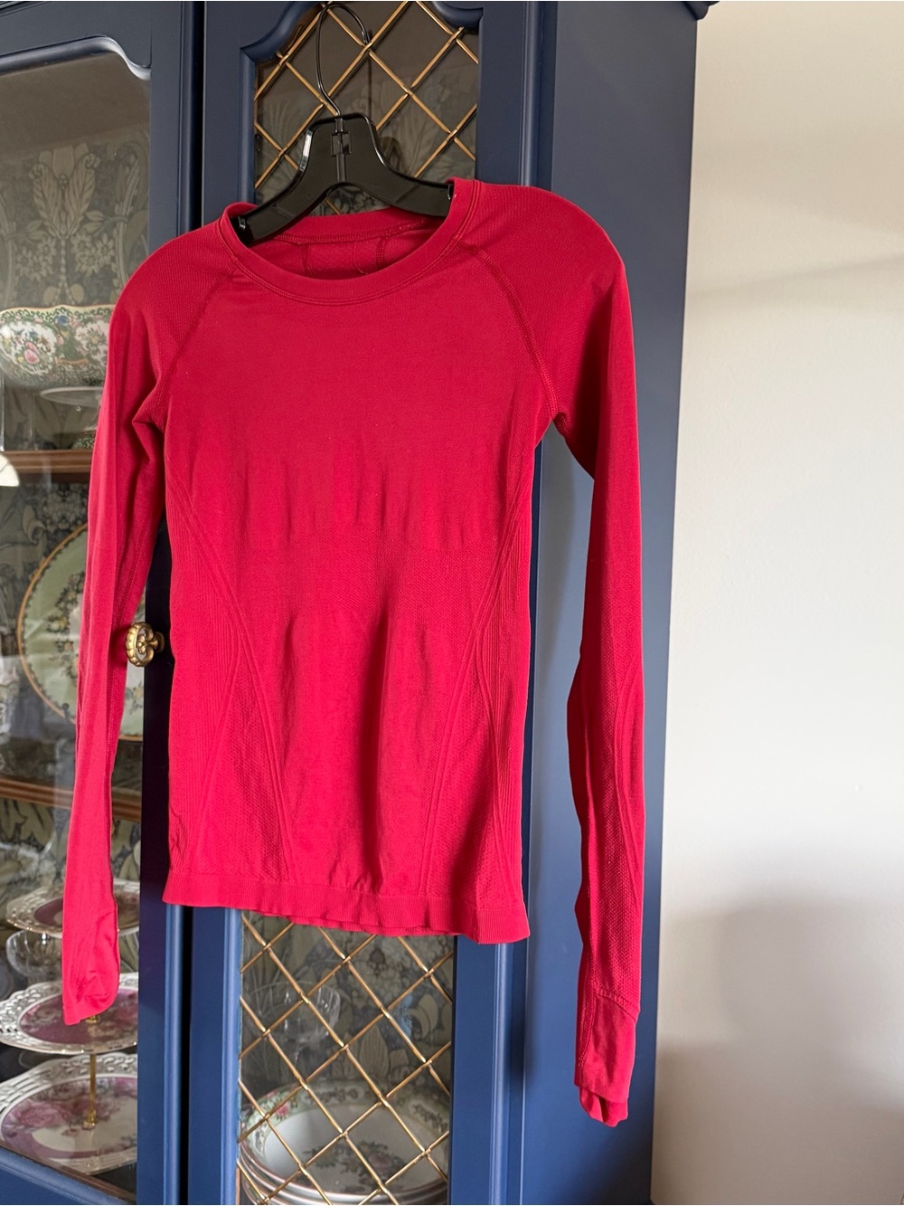 lululemon athletica Women's Long-Sleeve Crew in Bright Red
